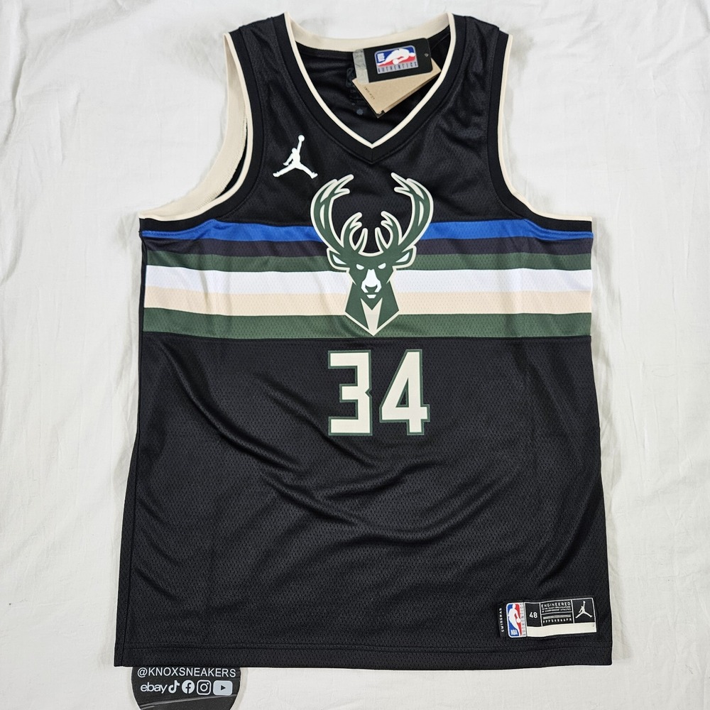 Jordan NBA Milwaukee Bucks Giannis Antetokounmpo CV9484-010 Men's Size Medium